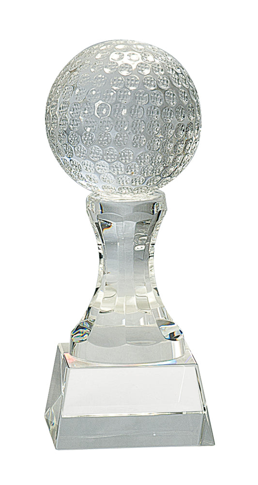 Golf Trophy | Personalized Crystal Golf Ball Award | 6 Inches Tall or 7.75 Inches Tall