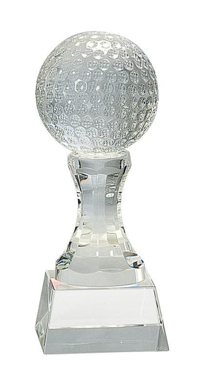 Golf Trophy | Personalized Crystal Golf Ball Award | 6 Inches Tall or 7.75 Inches Tall