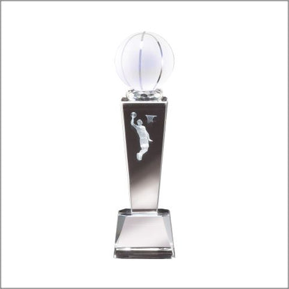 Crystal Basketball Trophy | Female or Male | Personalized Basketball Award | 8.75 Inches Tall