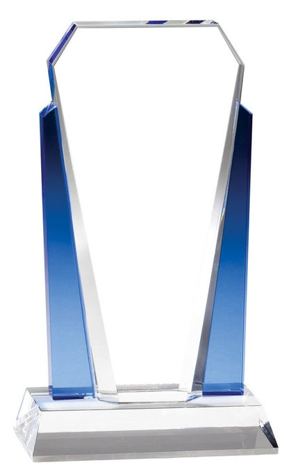 Crystal Royal Blue Award | Engraved Crystal Award - 7",  8.25" or 10"