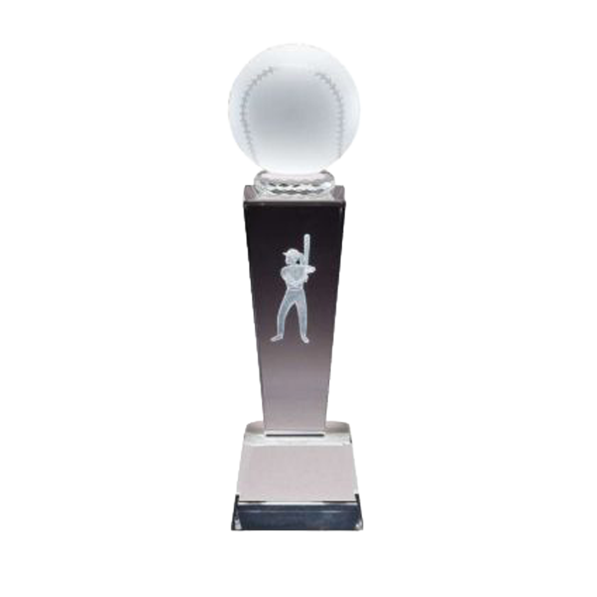 Crystal Softball Trophy | Personalized Softball Award | 8.75 Inches Tall