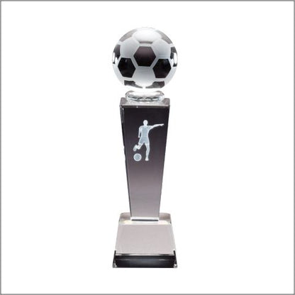 Crystal Soccer Trophy | Female or Male | Personalized Soccer Award | 8.75 Inches Tall