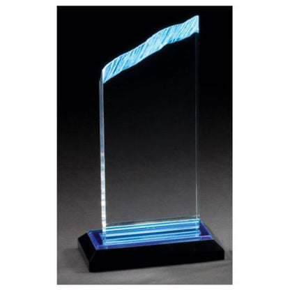 Chisel Top Acrylic Trophy, Blue | Personalized Acrylic Award - 8.25 Inch Tall Decade Awards