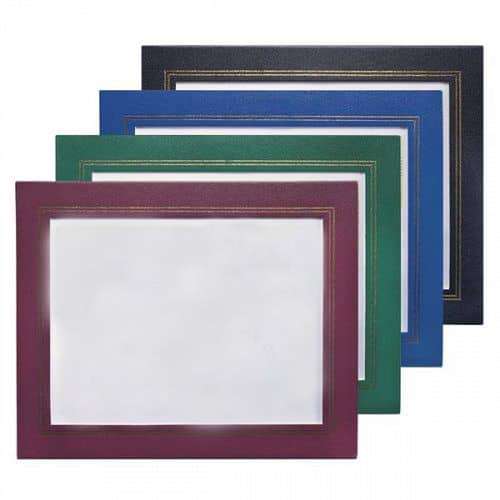 Certificate Holder / Frame - Black, Blue, Green or Red - 10.75" x 13.25" Decade Awards
