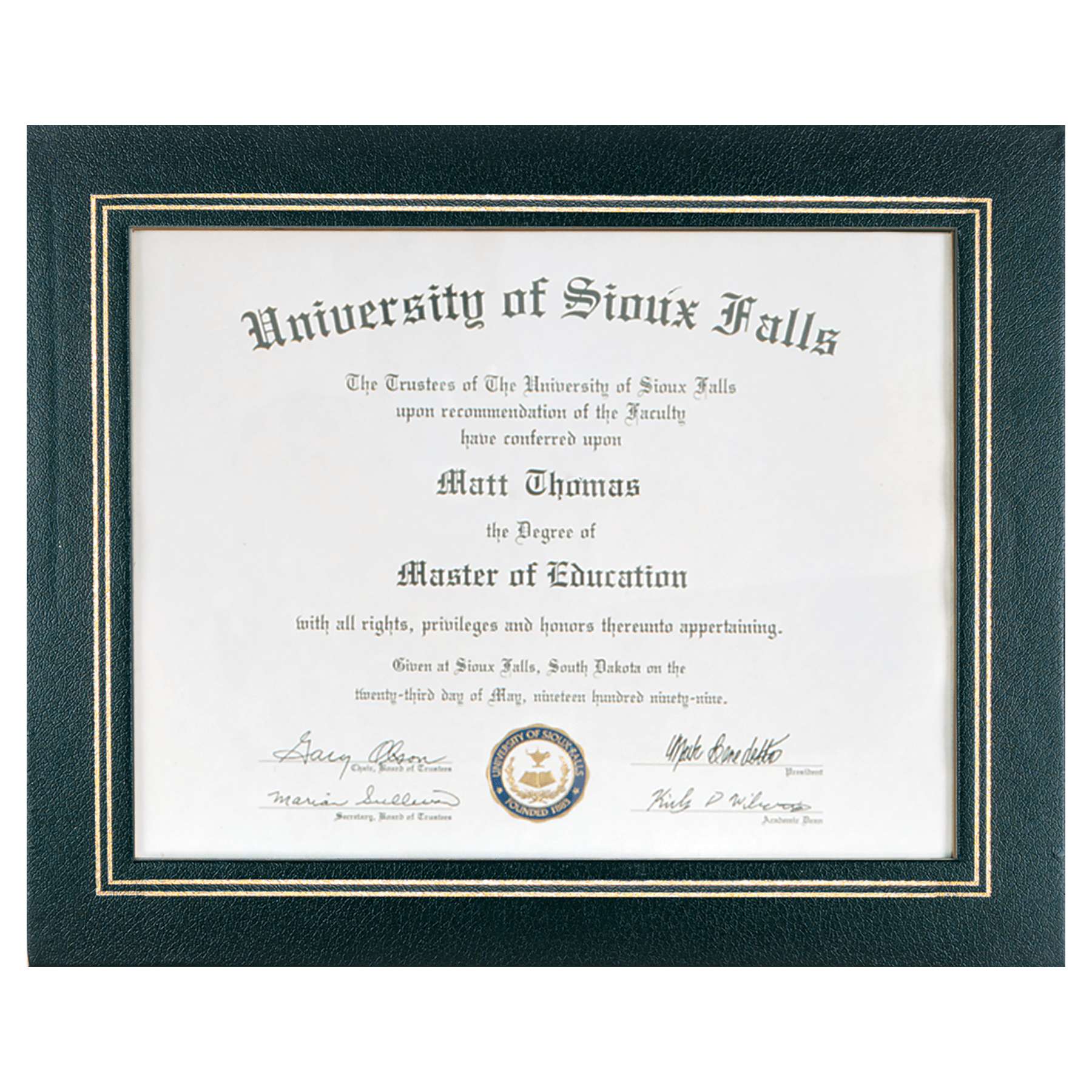 Certificate Holder / Frame - Black, Blue, Green or Red - 10.75" x 13.25" Decade Awards