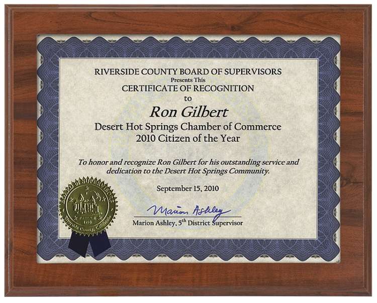 Certificate Holder / Frame - Cherry Finish - 10.5" x 13" Decade Awards
