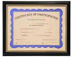 Certificate Holder / Frame - High Gloss Black with Gold Accent - 10.5" x 13" Decade Awards