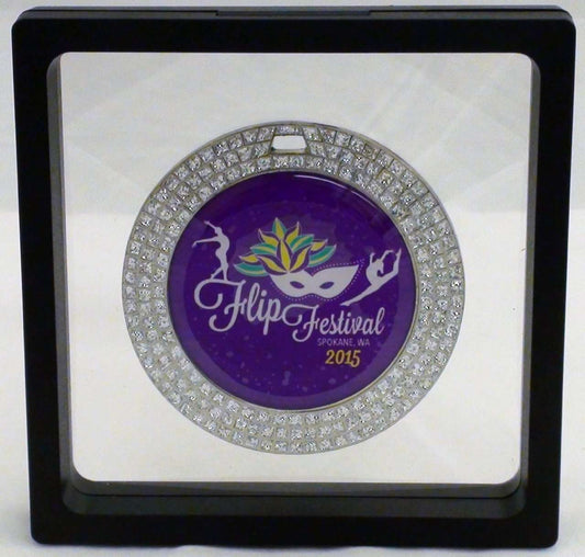 Challenge Coin / Medal Illusion LARGE Black Presentation Box - 4.25" x 4.25" Decade Awards