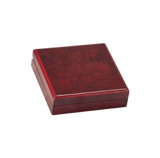 Challenge Coin / Rosewood Finish Medal Presentation Box - up to 3.25" Medals Decade Awards