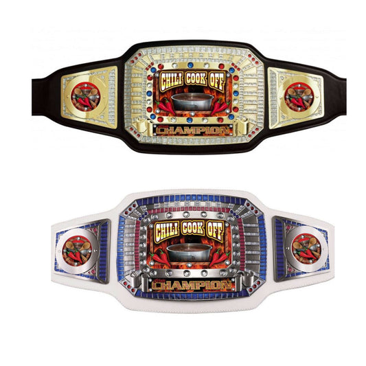 Champion Trophy Belt - Chili Cook-Off | Chili Cook-Off Champion Trophy Belt - Black or White Decade Awards