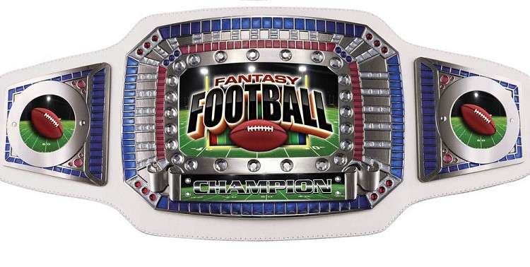 Champion Trophy Belt - Fantasy Football | Fantasy Football Champion Trophy Belt | FFL Champ Award Belt - Black or White Decade Awards