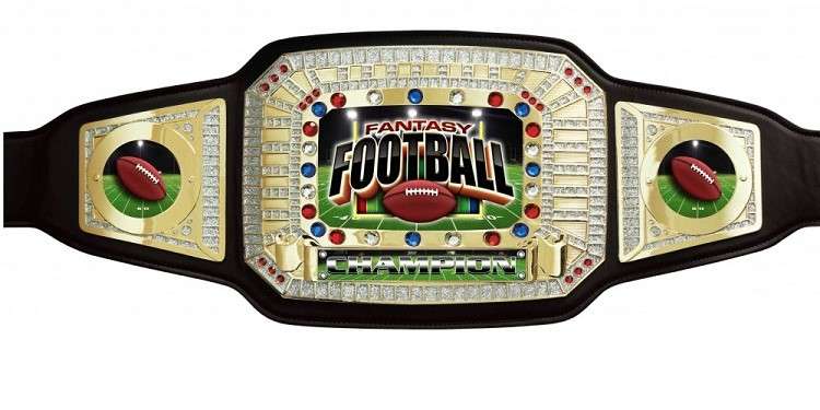 Champion Trophy Belt - Fantasy Football | Fantasy Football Champion Trophy Belt | FFL Champ Award Belt - Black or White Decade Awards