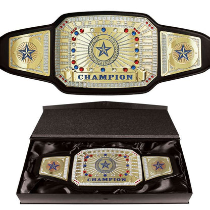 Champion Trophy Belt - Fantasy Football | Fantasy Football Champion Trophy Belt | FFL Champ Award Belt - Black or White Decade Awards