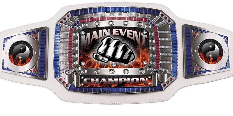 Champion Trophy Belt - Main Event | Main Event Champion Trophy Belt - Black or White Decade Awards