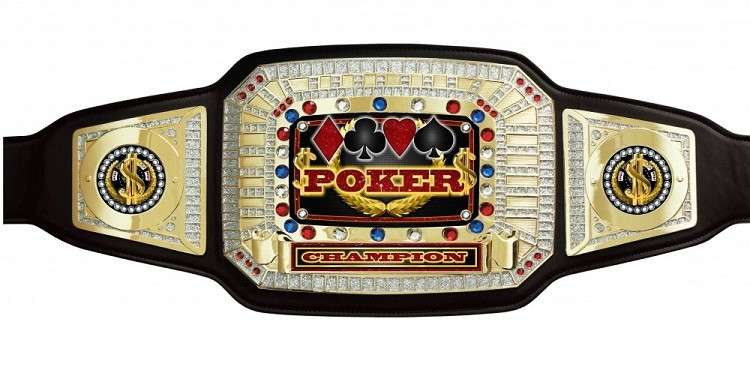 Champion Trophy Belt - Poker | Poker Champion Belt - Black or White Decade Awards