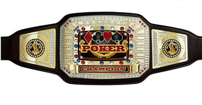 Champion Trophy Belt - Poker | Poker Champion Belt - Black or White Decade Awards
