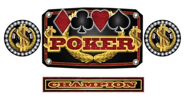 Champion Trophy Belt - Poker | Poker Champion Belt - Black or White Decade Awards
