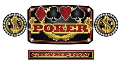 Champion Trophy Belt - Poker | Poker Champion Belt - Black or White Decade Awards