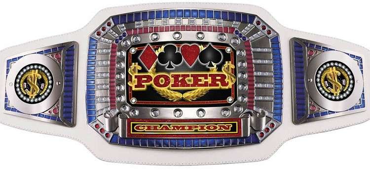 Champion Trophy Belt - Poker | Poker Champion Belt - Black or White Decade Awards