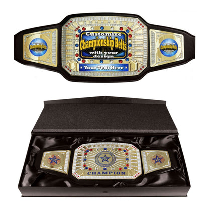 Champion Trophy Belt - Poker | Poker Champion Belt - Black or White Decade Awards