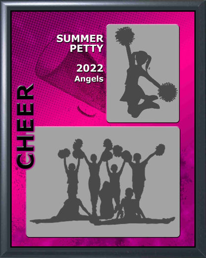 Cheer Memory Mate Plaque - Personalized | Individual & Squad Pictures Plaque - 8" x 10" Decade Awards