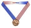 Cheer Fusion Medal- Gold, Silver or Bronze | Engraved Spirit Medal - 3 Inch Wide Decade Awards