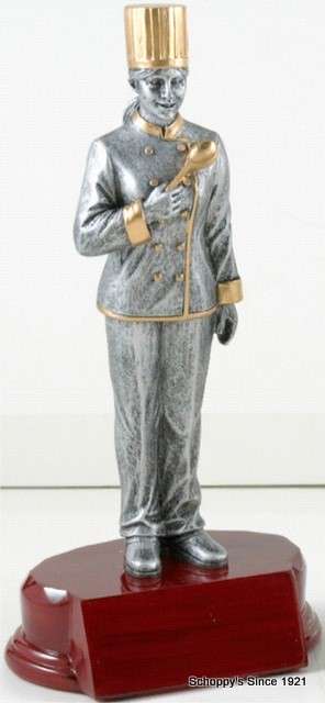 Chef Resin Trophy - Female | Engraved Chef Award - 7.25" or 9.25" Tall Decade Awards