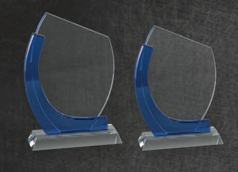 Chesapeake Crystal Award | Engraved Corporate Award - 7.875 or 8.5 Inch Tall Decade Awards