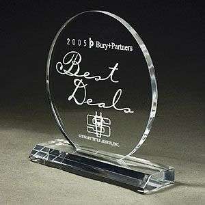 Circle Acrylic Award | Engraved Acrylic Trophy - 4", 5" or 6" Decade Awards