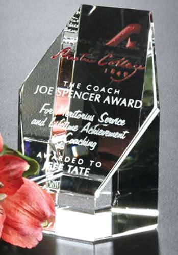 Citadel Crystal Corporate Award | Engraved Crystal Tower - 3.25", 5.5", 6.75" or 8" Decade Awards