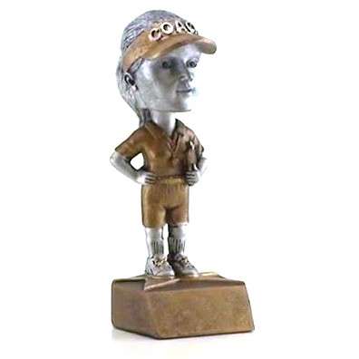 Coach Bobblehead Trophy - Female / Male | Engraved Coach Award - 6 Inch Tall Decade Awards
