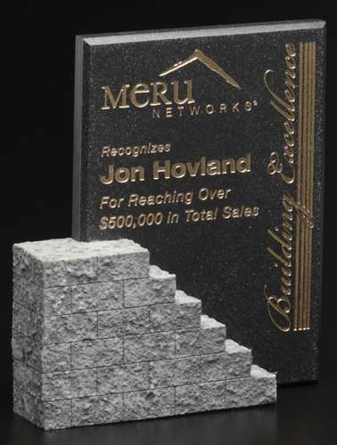 Cornerstone Corporate Award | Engraved Plaque Award - 7", 8.75" or 9.75" Decade Awards