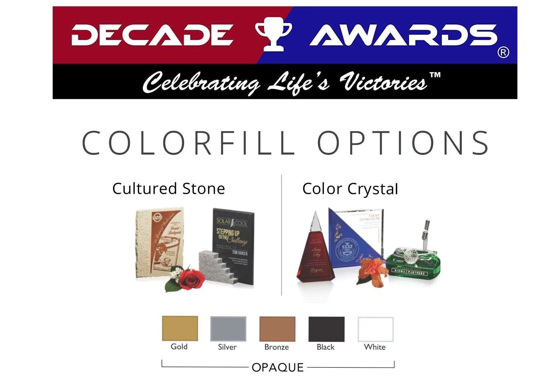 Cornerstone Corporate Award | Engraved Plaque Award - 7", 8.75" or 9.75" Decade Awards