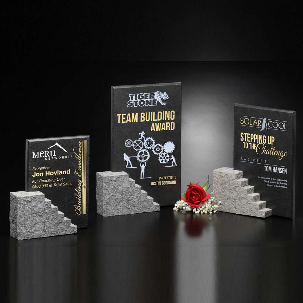 Cornerstone Corporate Award | Engraved Plaque Award - 7", 8.75" or 9.75" Decade Awards