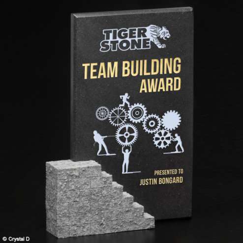 Cornerstone Corporate Award | Engraved Plaque Award - 7", 8.75" or 9.75" Decade Awards