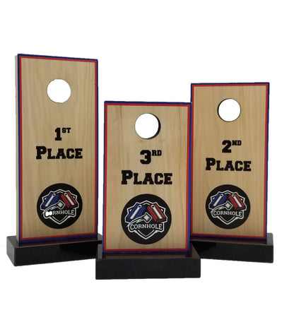 Cornhole Board Trophy / Engraved Cornhole 1st, 2nd or 3rd Place Award 