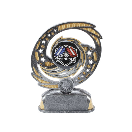 Cornhole Hurricane Trophy | Engraved Cornhole Award - 6.5" Tall Decade Awards