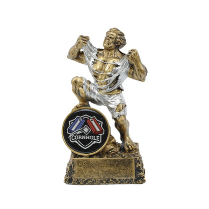 Cornhole Monster Trophy | Engraved Bean Bag Toss Beast Award - 6.75 Inch Tall Decade Awards