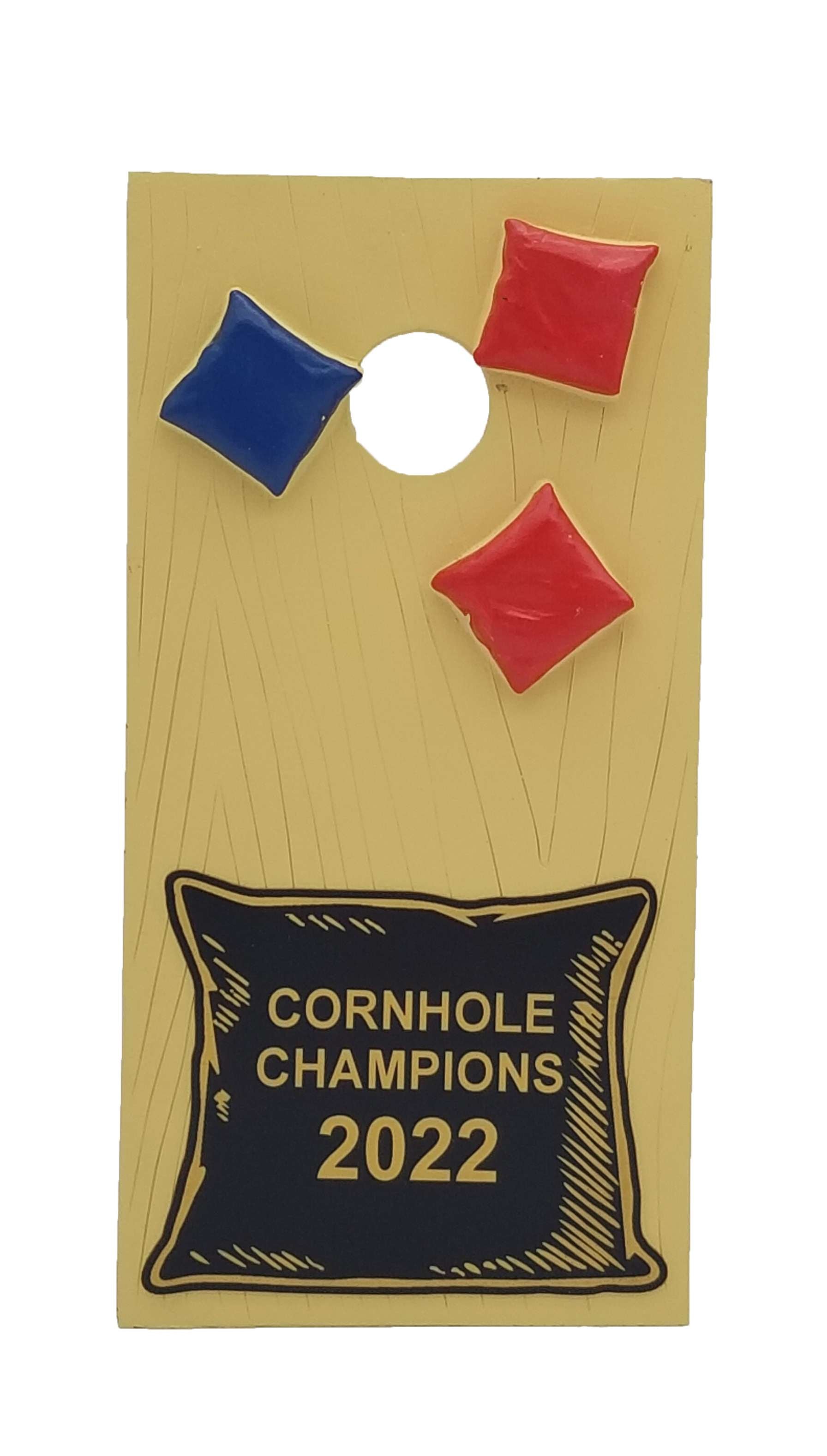 Cornhole Trophy / Engraved Bean Bag Plate - 7.875 Inch Tall Decade Awards