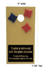Cornhole Trophy / Engraved Bean Bag Toss Award - 7.875 Inch Tall Decade Awards
