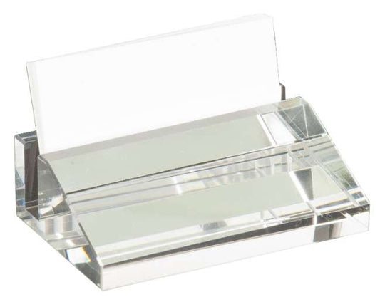 Crystal Business Card Holder - Personalized Decade Awards