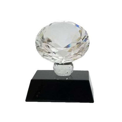 Crystal Diamond Trophy | Engraved Diamond Award - 3.75" x 3.5" Decade Awards