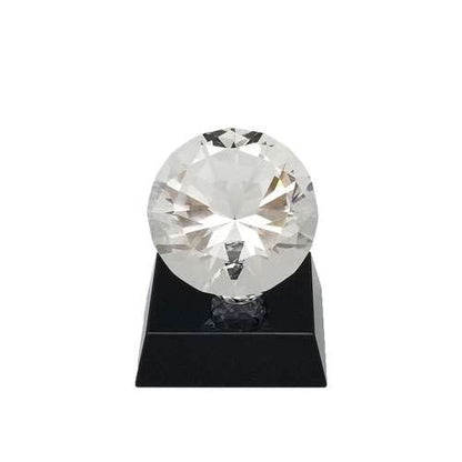 Crystal Diamond Trophy | Engraved Diamond Award - 3.75" x 3.5" Decade Awards