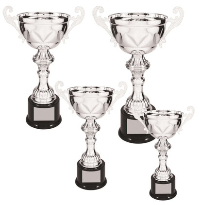 Cup Trophy - Gold or Silver | Engraved Champion's Love Cup Award - 10", 11.5", 13" or 14.5" Tall Decade Awards