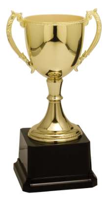 Cup Trophy Grand | Engraved Gold Zinc Metal Cup Award - 6.75", 8.75" or 12.75" Decade Awards