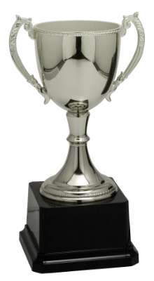 Cup Trophy Grand | Engraved Silver Zinc Metal Cup Award - 6.75", 8.75" or 12.75" Decade Awards