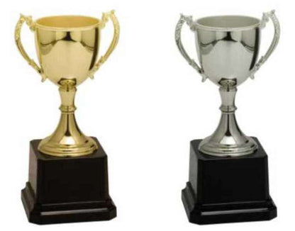 Cup Trophy Grand | Engraved Silver Zinc Metal Cup Award - 6.75", 8.75" or 12.75" Decade Awards
