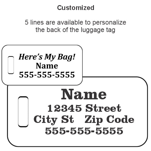 Golf Luggage Tag in 2 Sizes – Personalized Golf Bag ID Tag for Golfers and Travel – Durable Custom Design by Decade Awards