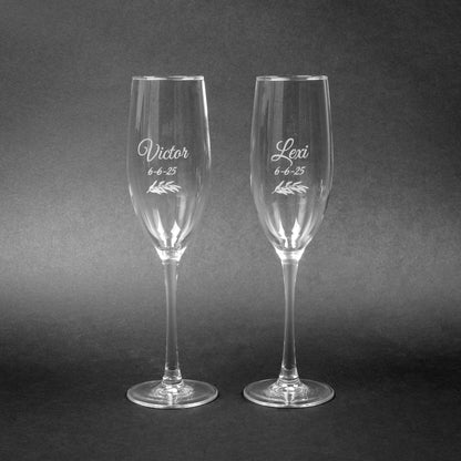 8 oz Champagne Glass - Personalized | Engraved Champagne Glass Decade Awards