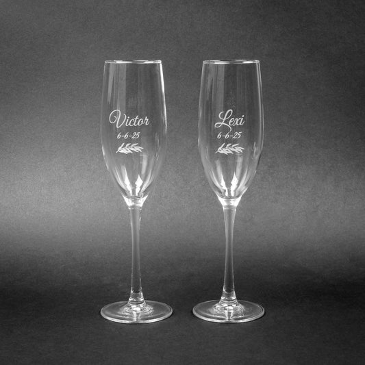 8 oz Champagne Glass - Personalized | Engraved Champagne Glass Decade Awards
